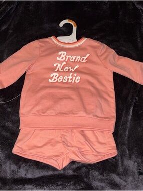 Cat & Jack Pink "Brand New Bestie" Two-Piece Set